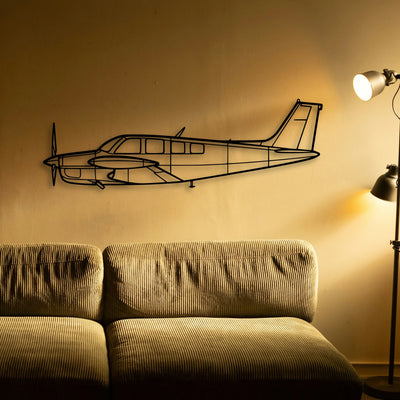 Bonanza F35 Classic Aircraft Silhouette Metal Wall Art - Tinvibe