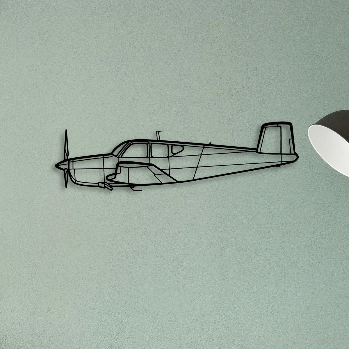 Bonanza K35 Classic Aircraft Silhouette Metal Wall Art - Tinvibe