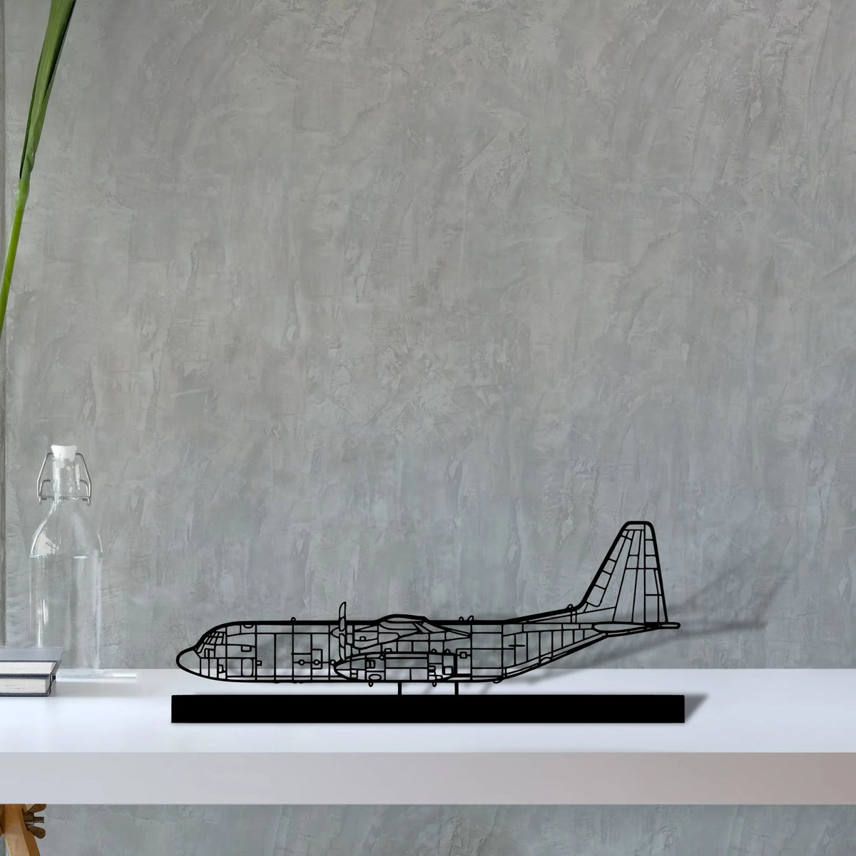 c-130 Silhouette Metal Art Stand - Tinvibe