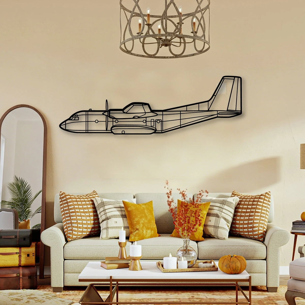 C 160 Classic Aircraft Silhouette Metal Wall Art - Tinvibe