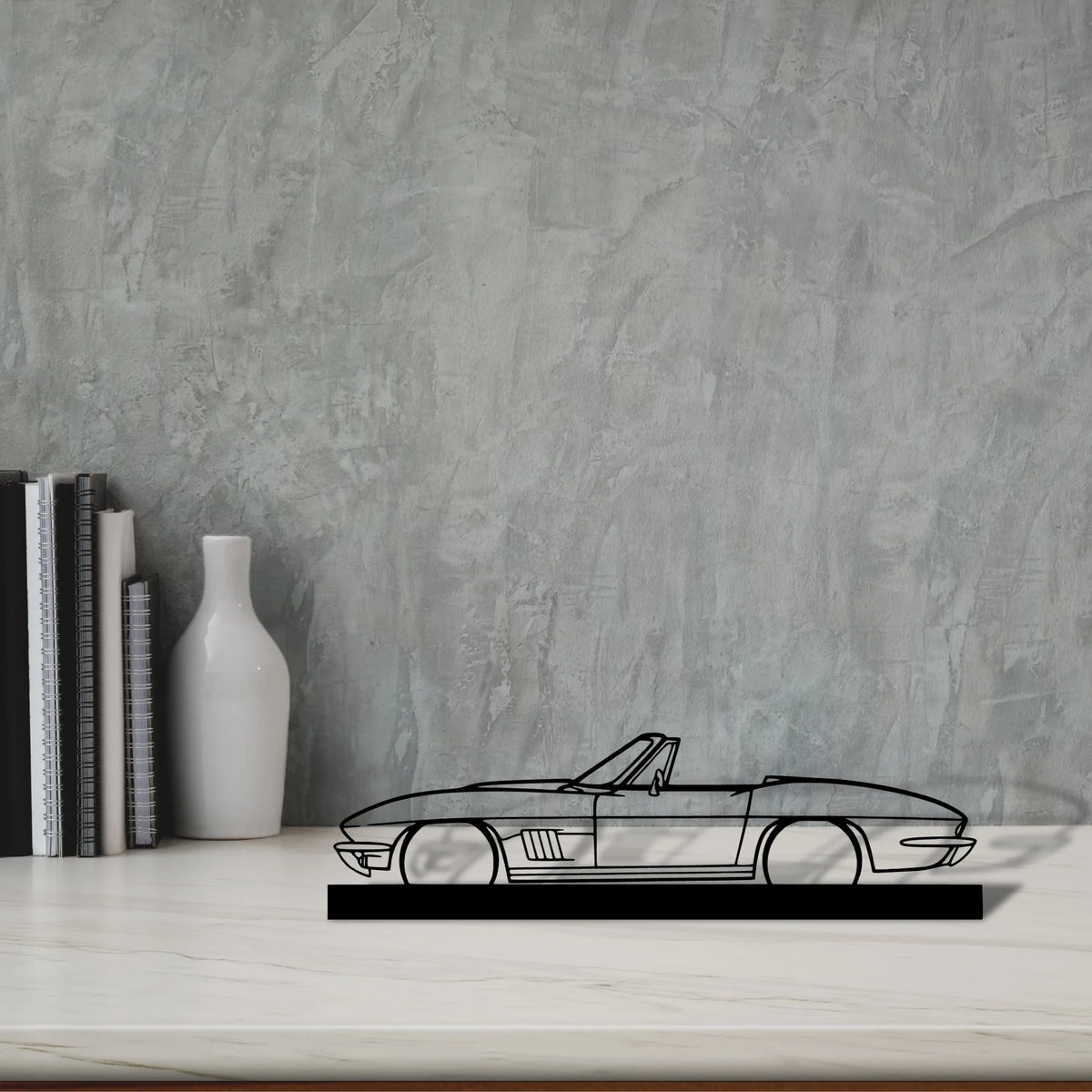 c2-convertible-1967 Silhouette Metal Art Stand - Tinvibe