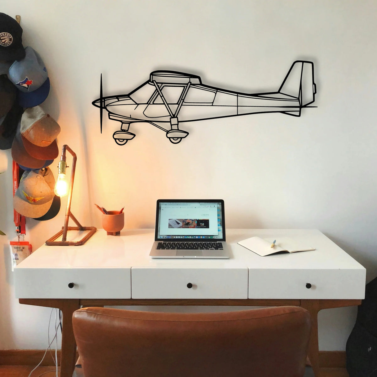 C42B 2 Classic Aircraft Silhouette Metal Wall Art - Tinvibe