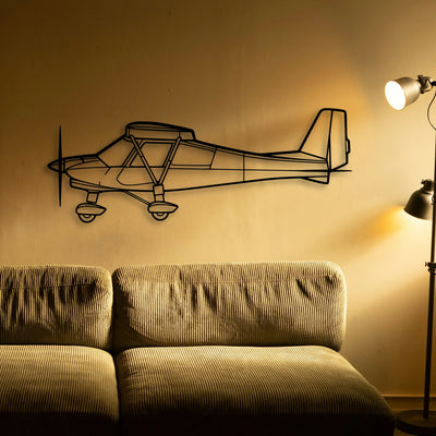 C42B 2 Classic Aircraft Silhouette Metal Wall Art - Tinvibe