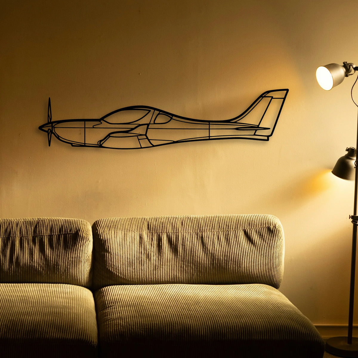 C42B 3 Classic Aircraft Silhouette Metal Wall Art - Tinvibe