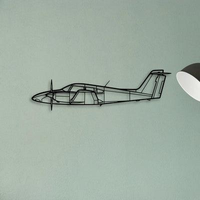 C45 H Expeditor Classic Aircraft Silhouette Metal Wall Art - Tinvibe