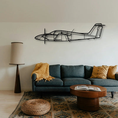 C45 H Expeditor Classic Aircraft Silhouette Metal Wall Art - Tinvibe