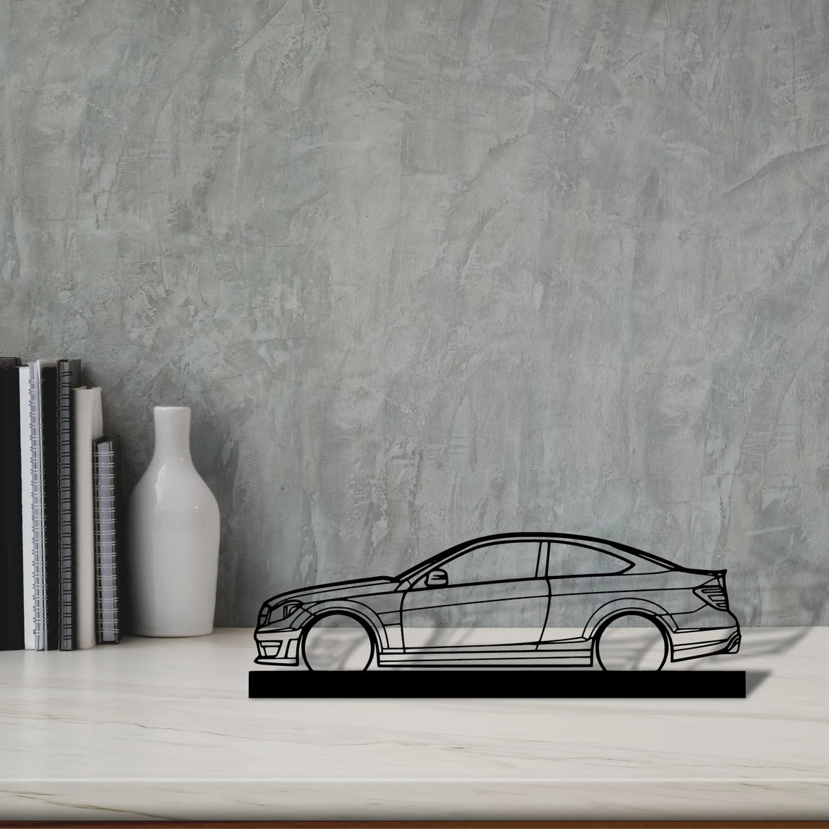 c63-amg Silhouette Metal Art Stand - Tinvibe