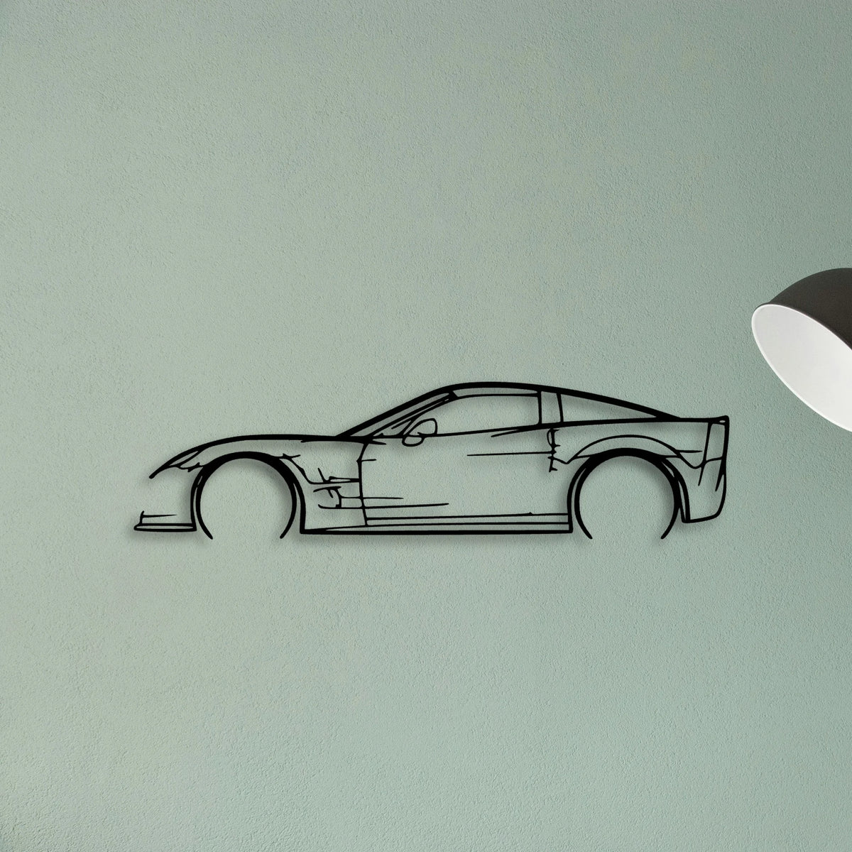 C6 ZR1 2 Classic Silhouette Metal Wall Art - Tinvibe
