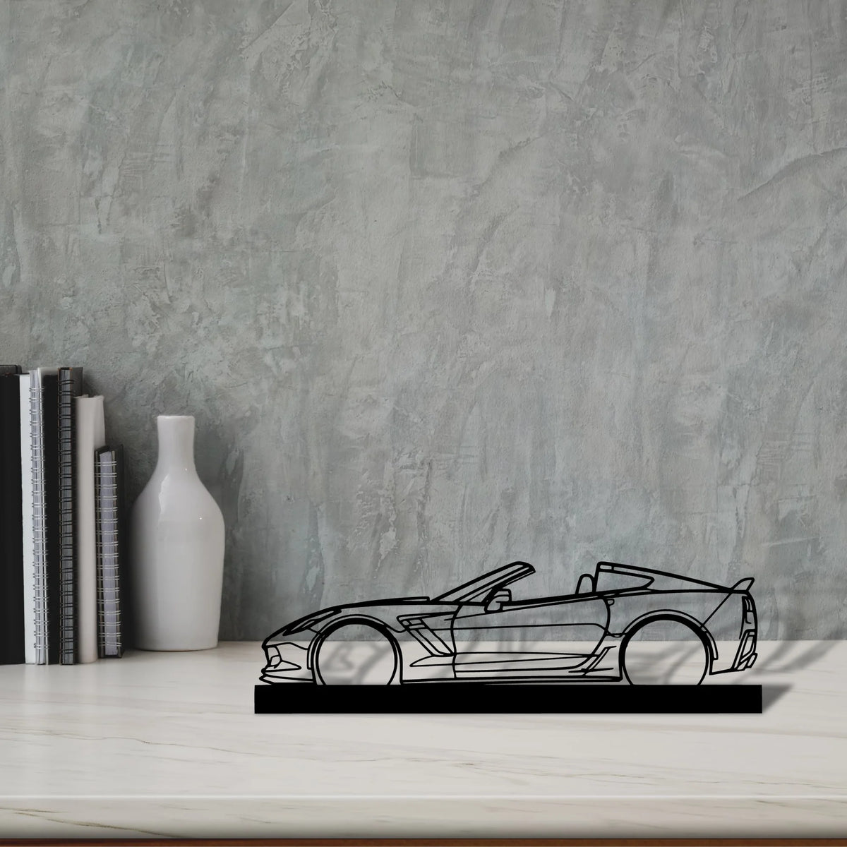 c7-z06-top-off Silhouette Metal Art Stand - Tinvibe