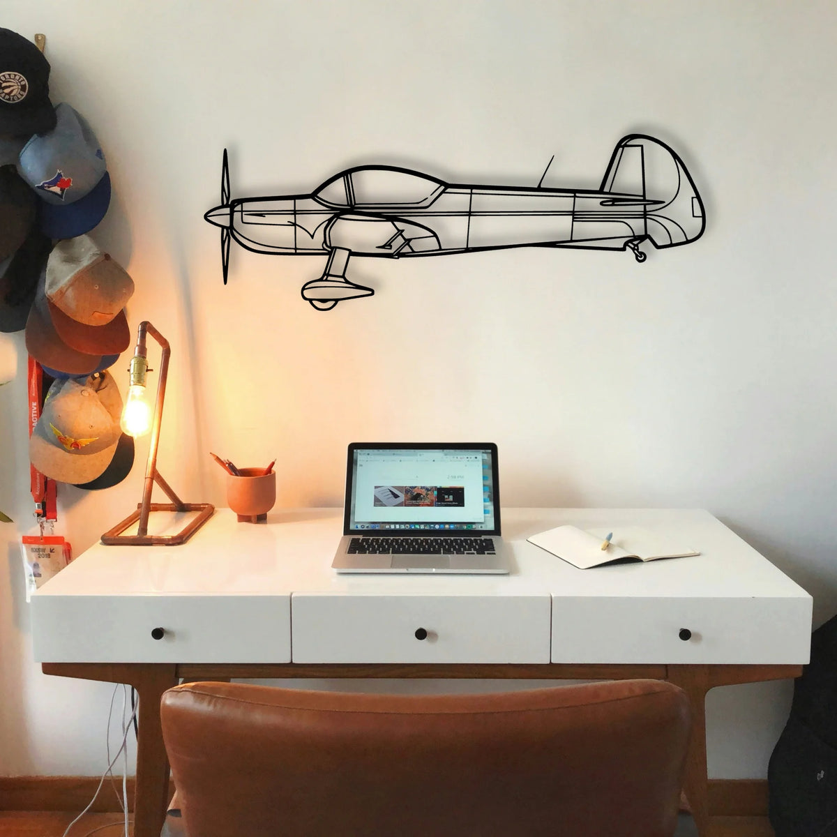 Cap 10 2006 Classic Aircraft Silhouette Metal Wall Art - Tinvibe