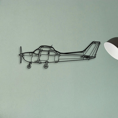 Cesna 172 Classic Aircraft Silhouette Metal Wall Art - Tinvibe