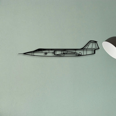 Cf 104 Classic Aircraft Silhouette Metal Wall Art - Tinvibe