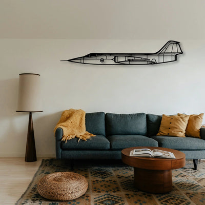 Cf 104 Classic Aircraft Silhouette Metal Wall Art - Tinvibe
