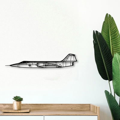 Cf 104 Classic Aircraft Silhouette Metal Wall Art - Tinvibe