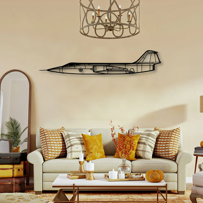 Cf 104 Classic Aircraft Silhouette Metal Wall Art - Tinvibe