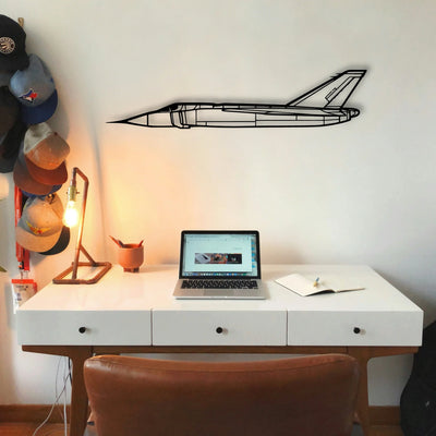 Cf 105 Arrow 3 Classic Aircraft Silhouette Metal Wall Art - Tinvibe