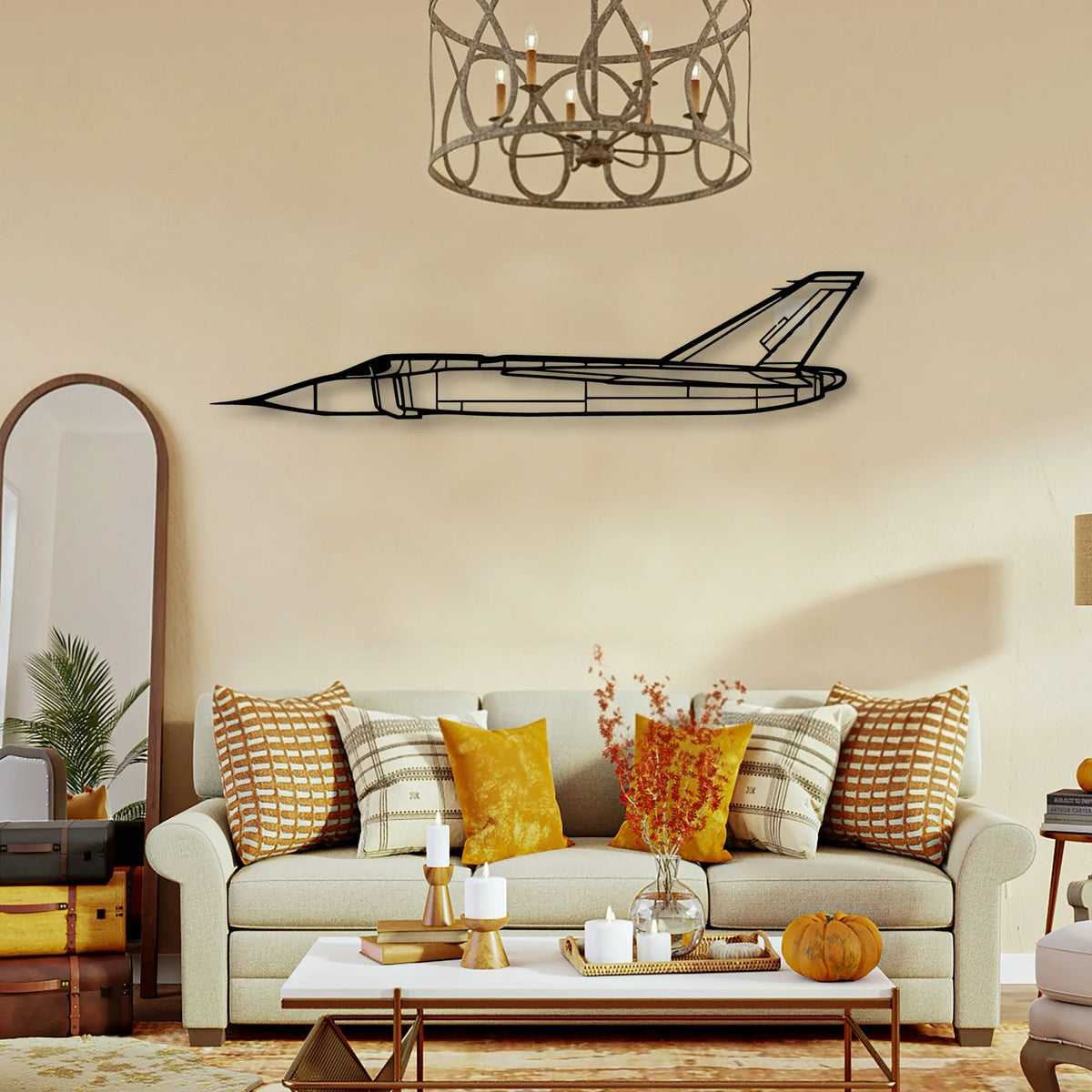 Cf 105 Arrow 3 Classic Aircraft Silhouette Metal Wall Art - Tinvibe