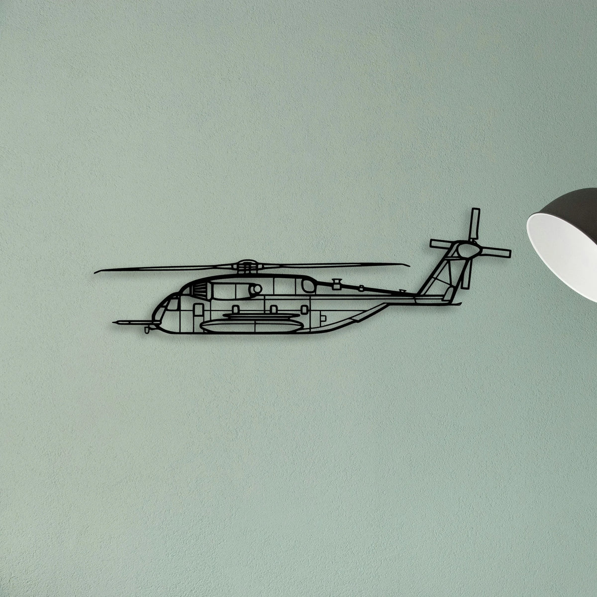 Ch 53E Super Stallion Classic Aircraft Silhouette Metal Wall Art - Tinvibe