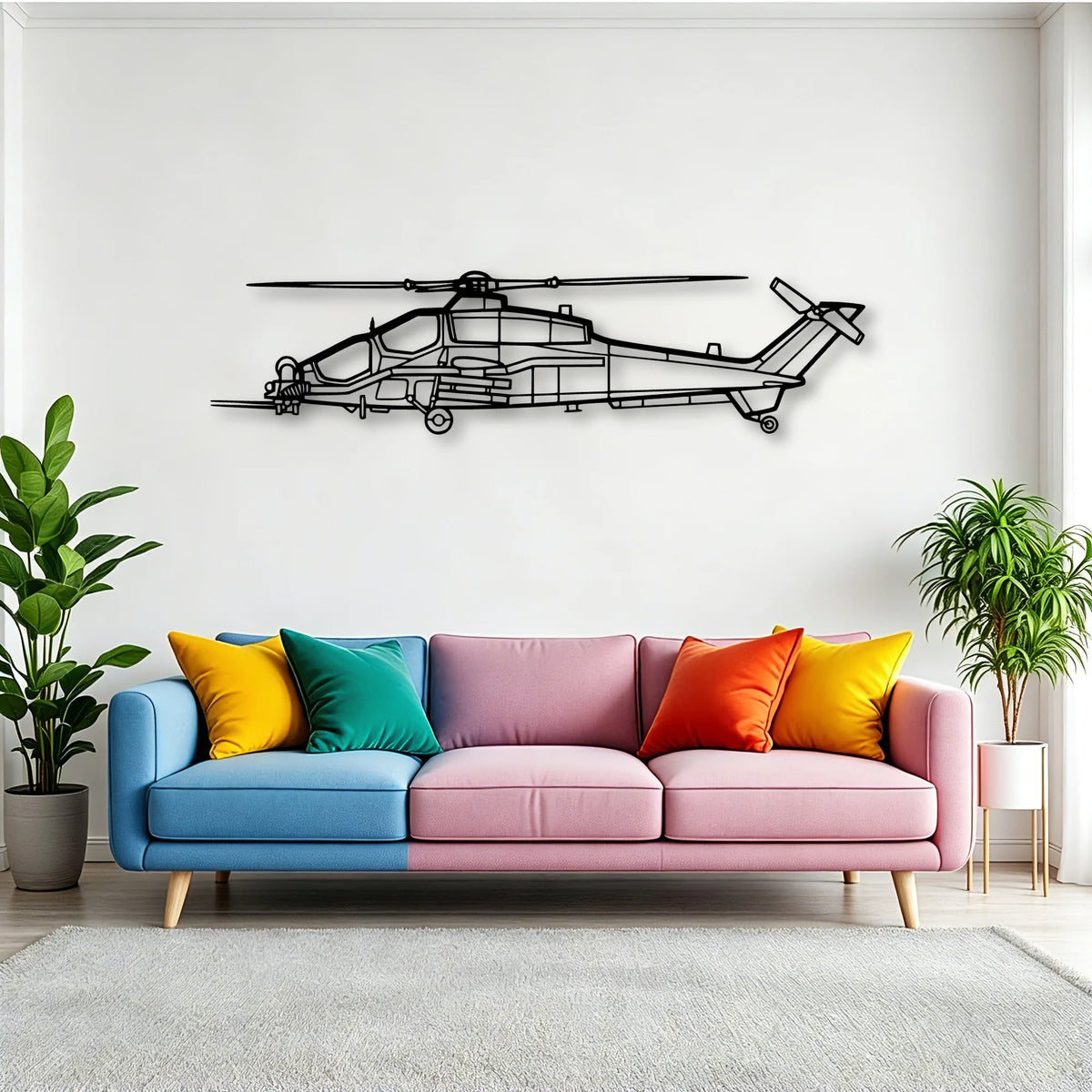 Ch 53K King Stallion Classic Aircraft Silhouette Metal Wall Art - Tinvibe