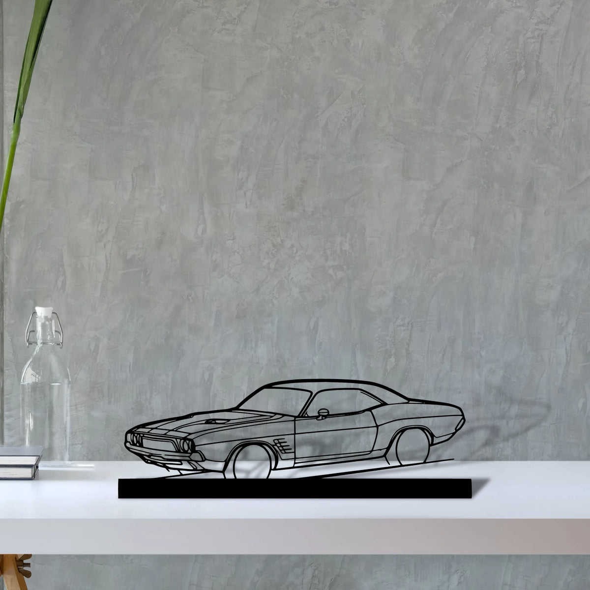 challenger-1972 Silhouette Metal Art Stand - Tinvibe