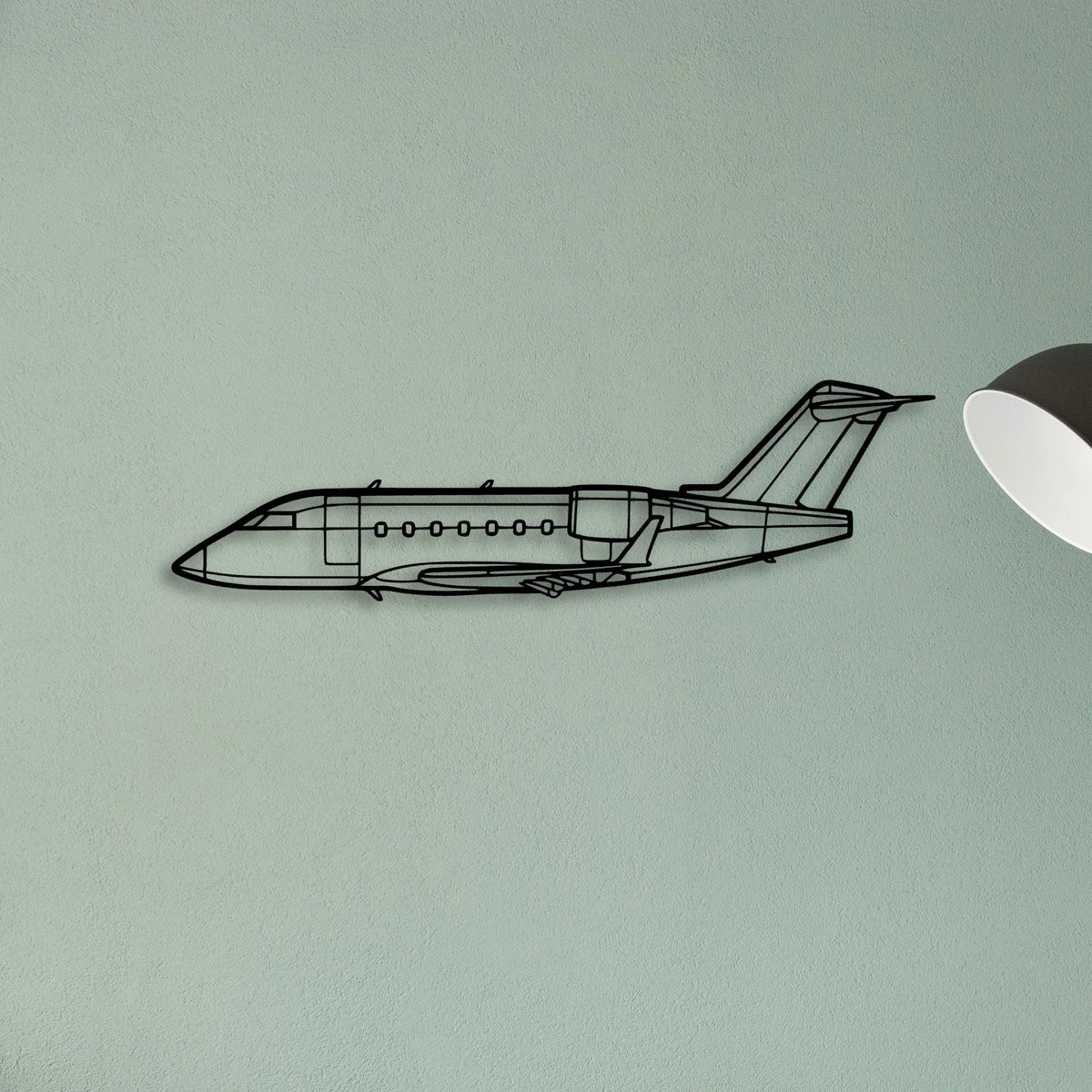 Challenger 604 Classic Aircraft Silhouette Metal Wall Art - Tinvibe