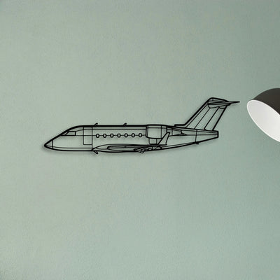 Challenger 604 Classic Aircraft Silhouette Metal Wall Art - Tinvibe