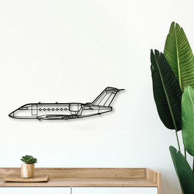 Challenger 604 Classic Aircraft Silhouette Metal Wall Art - Tinvibe