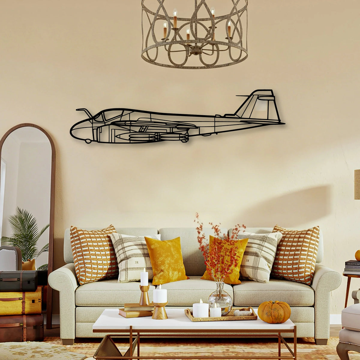 Cherokee PA 28 140 2 Classic Aircraft Silhouette Metal Wall Art - Tinvibe