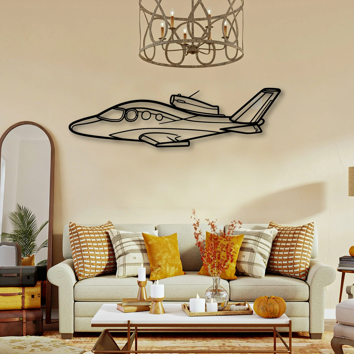 Cirrus SF30 Classic Aircraft Silhouette Metal Wall Art - Tinvibe
