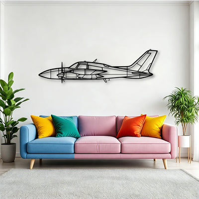 Citation M2 Classic Aircraft Silhouette Metal Wall Art - Tinvibe