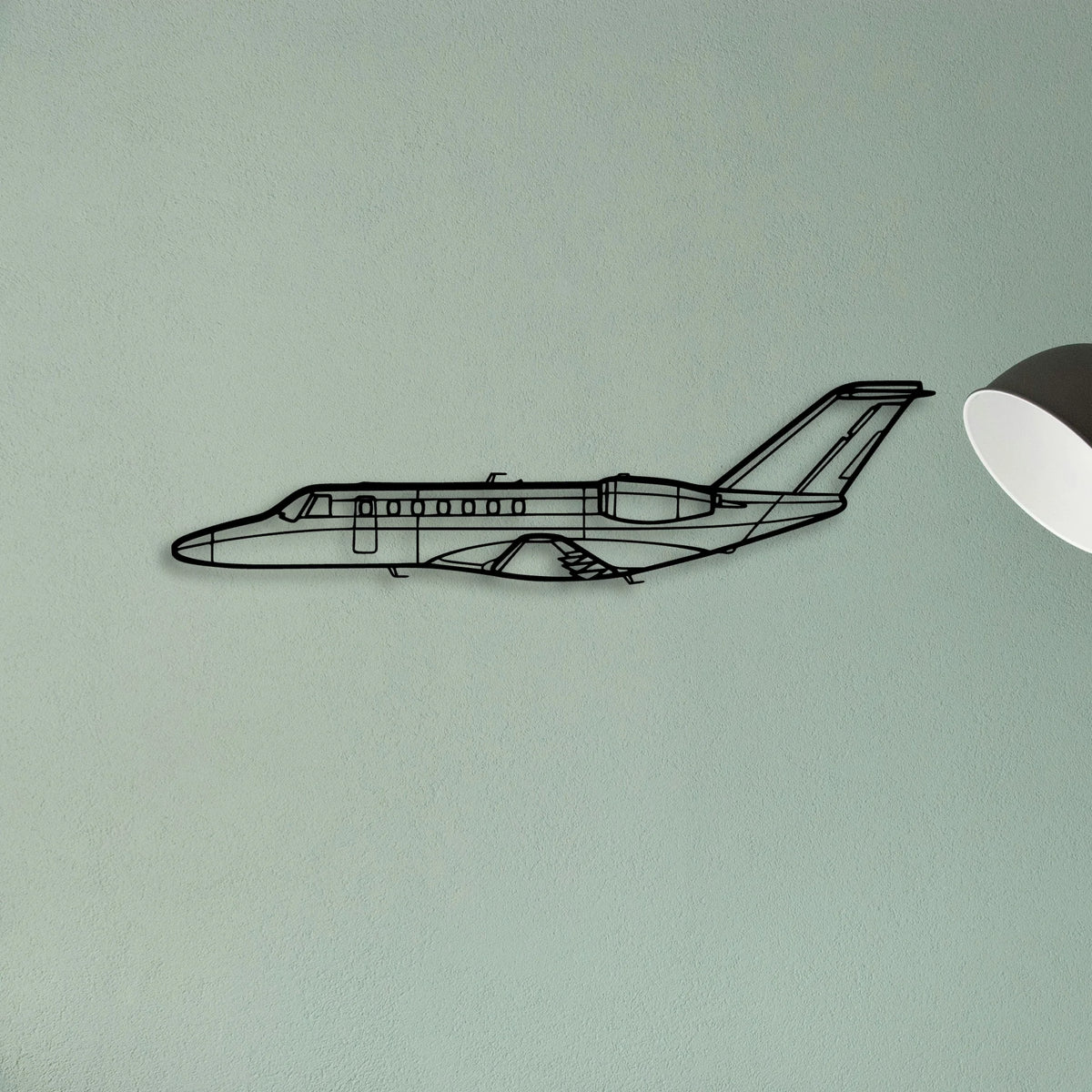 CJ3 3 Classic Aircraft Silhouette Metal Wall Art - Tinvibe