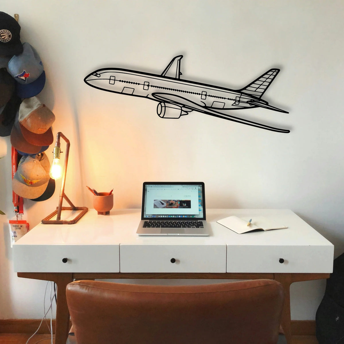 CJ3 4 Classic Aircraft Silhouette Metal Wall Art - Tinvibe