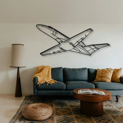 CJ3 Classic Aircraft Silhouette Metal Wall Art - Tinvibe