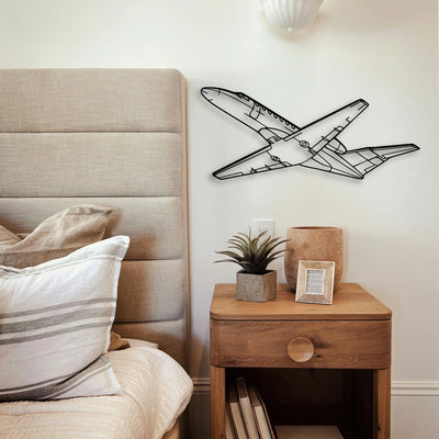 CJ3 Classic Aircraft Silhouette Metal Wall Art - Tinvibe