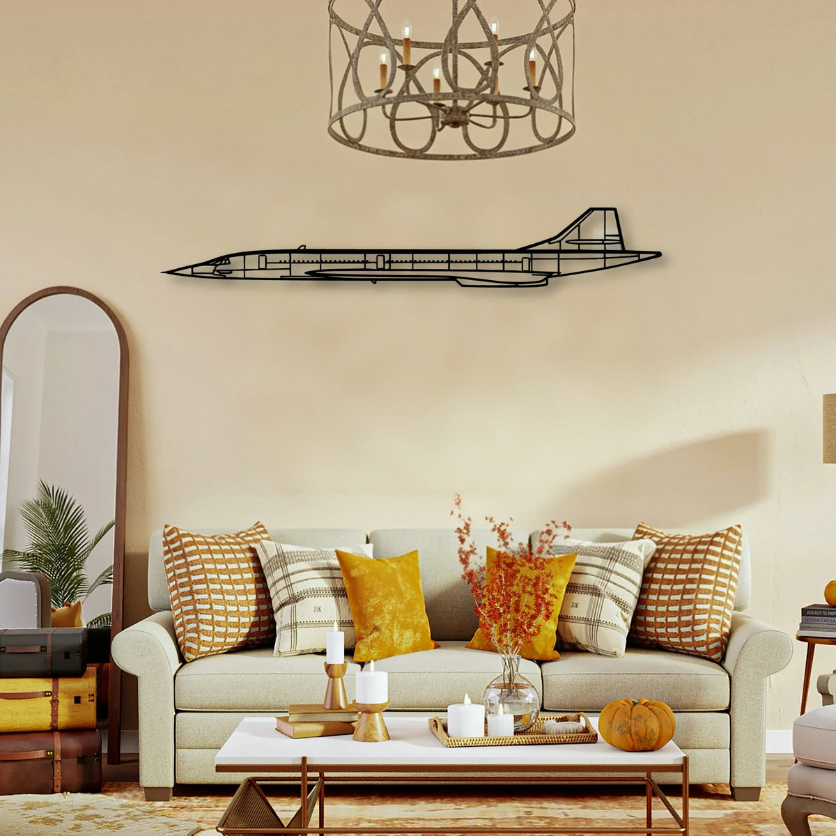 Concorde Classic Aircraft Silhouette Metal Wall Art - Tinvibe