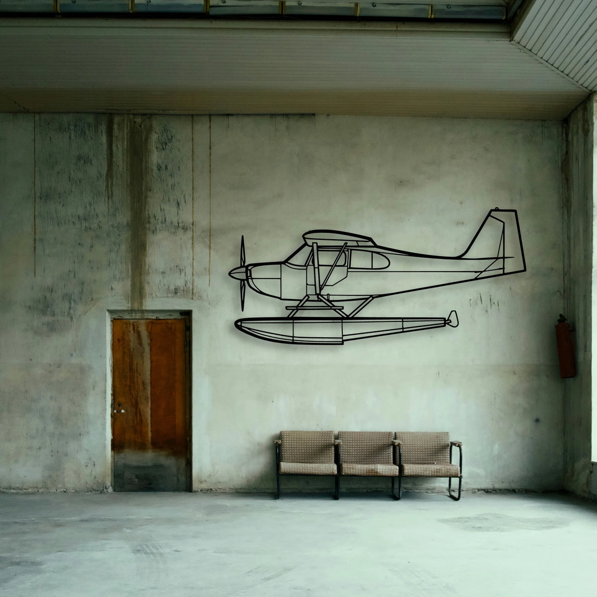 Dauphin AS365N3 Classic Aircraft Silhouette Metal Wall Art - Tinvibe