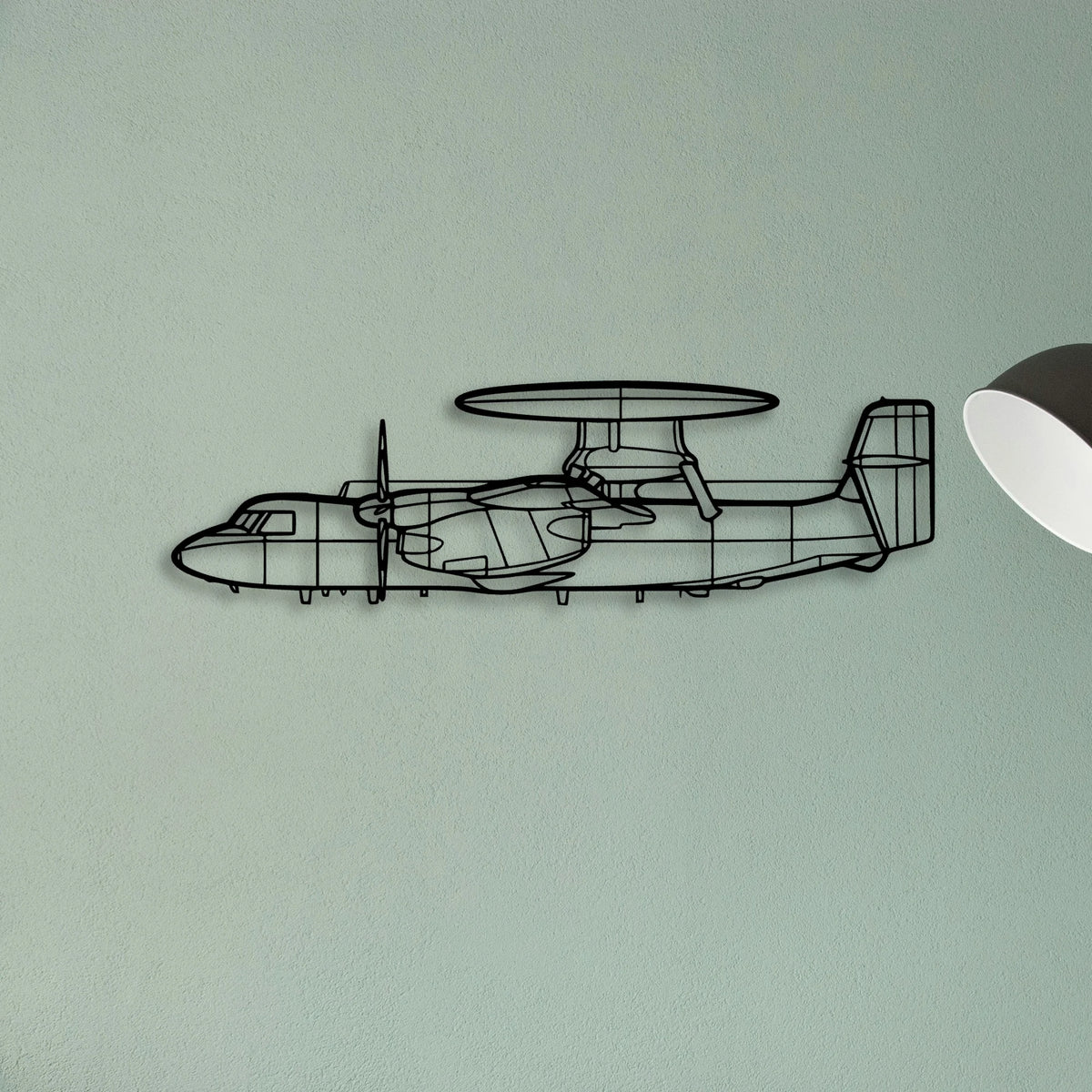 DC 3C Classic Aircraft Silhouette Metal Wall Art - Tinvibe