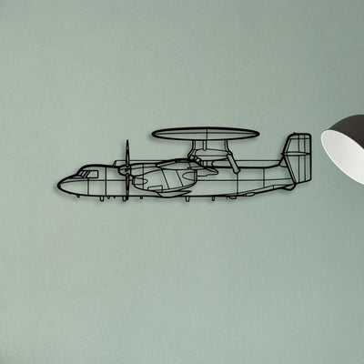 DC 3C Classic Aircraft Silhouette Metal Wall Art - Tinvibe