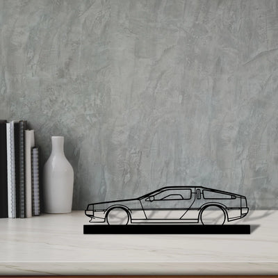 delorean Silhouette Metal Art Stand - Tinvibe
