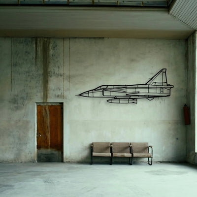 Dhc 2 Mk I Classic Aircraft Silhouette Metal Wall Art - Tinvibe