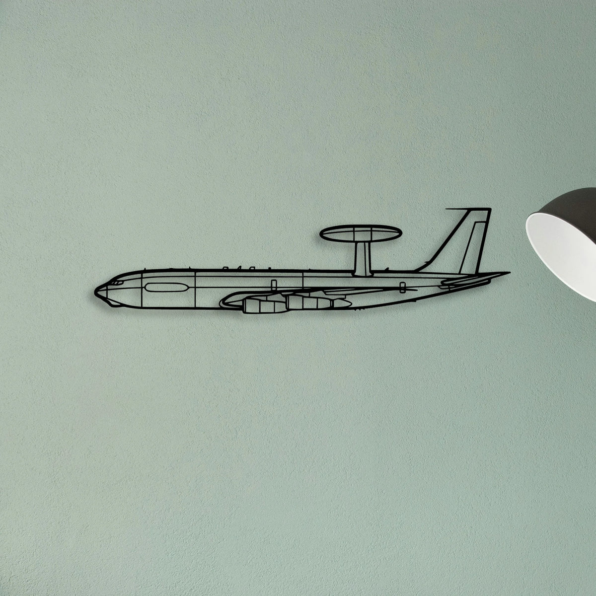 E 3C Sentry Classic Aircraft Silhouette Metal Wall Art - Tinvibe