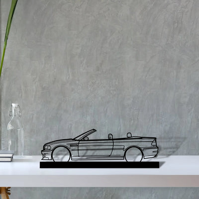 e46-m3-convertible Silhouette Metal Art Stand - Tinvibe