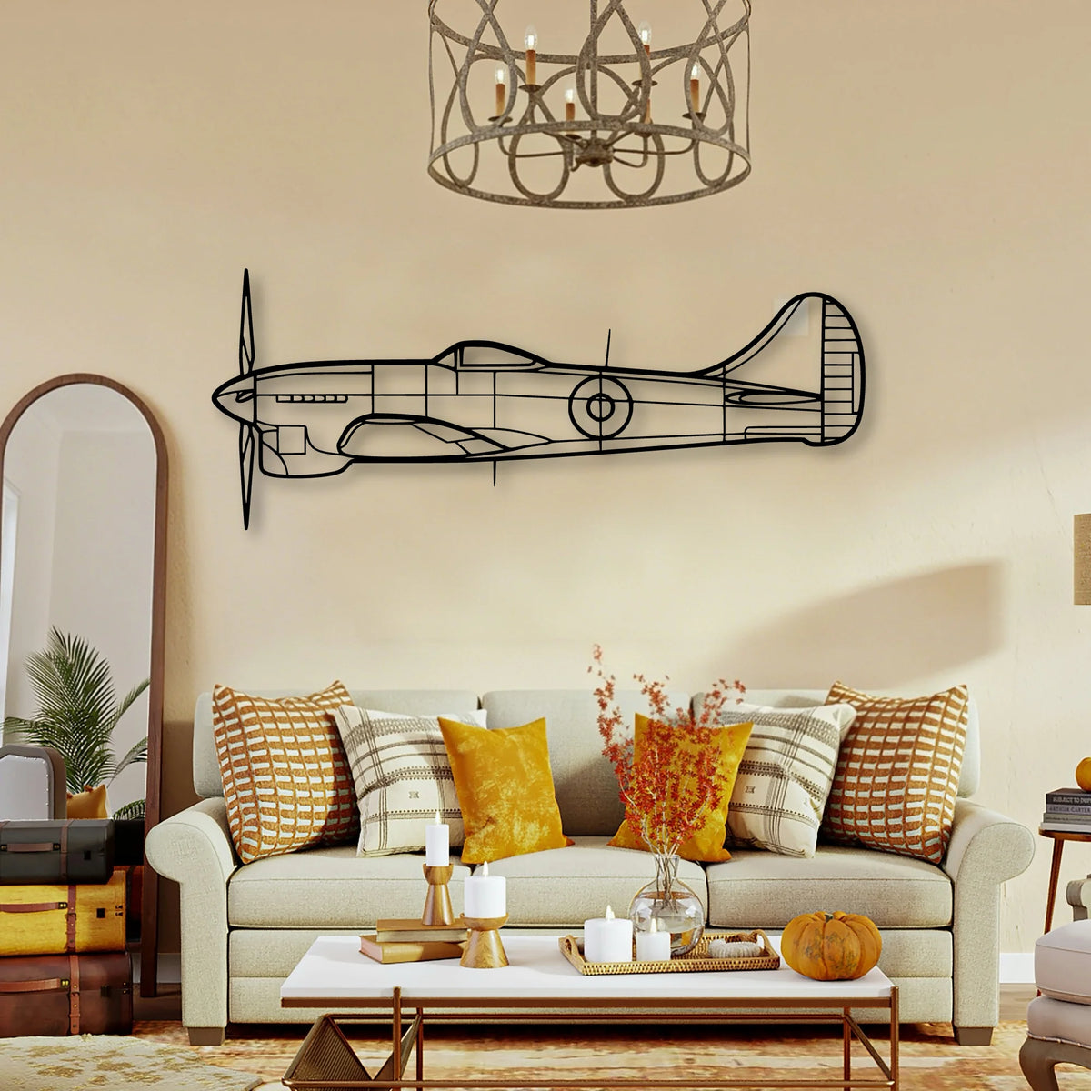 Eagle Classic Aircraft Silhouette Metal Wall Art - Tinvibe