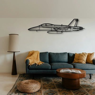 Ec 130H Compass Call Classic Aircraft Silhouette Metal Wall Art - Tinvibe