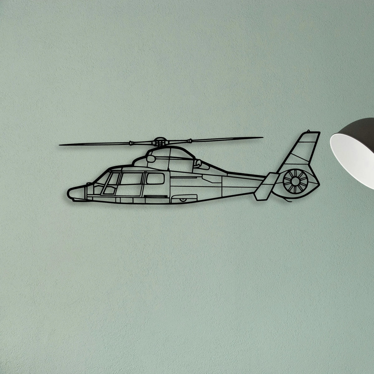EC135T2 Classic Aircraft Silhouette Metal Wall Art - Tinvibe
