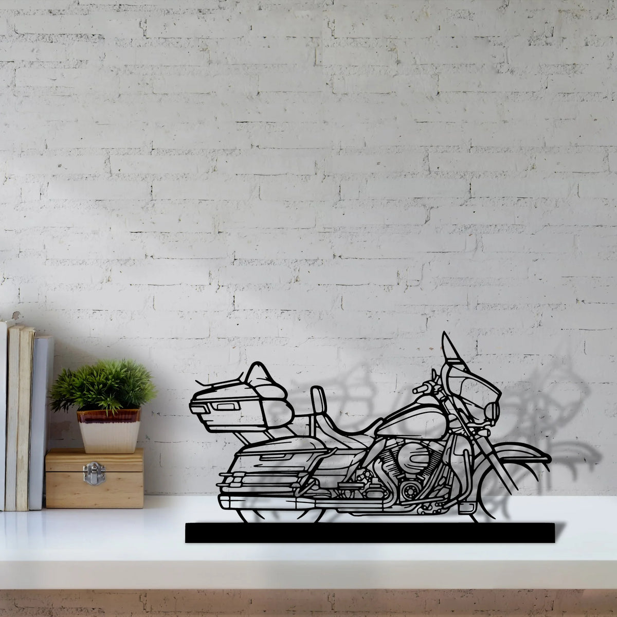 electra-glide-2 Silhouette Metal Art Stand - Tinvibe