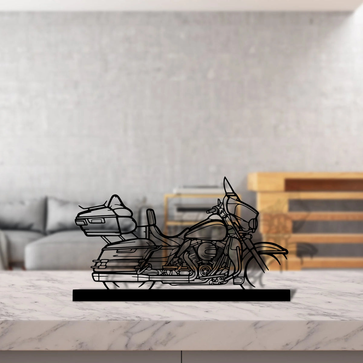electra-glide-2 Silhouette Metal Art Stand - Tinvibe