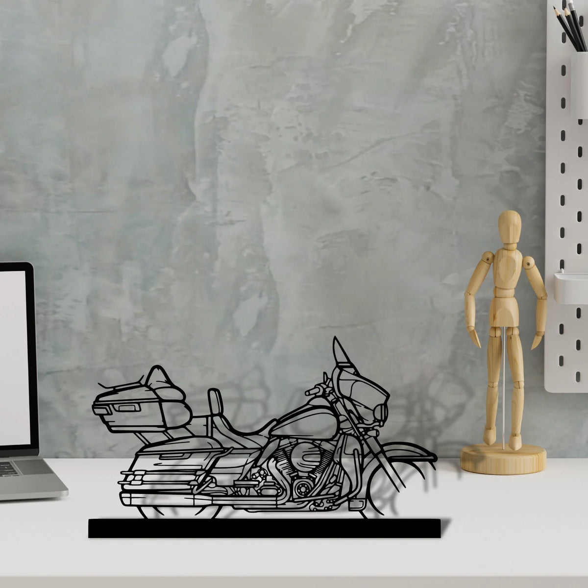 electra-glide Silhouette Metal Art Stand - Tinvibe