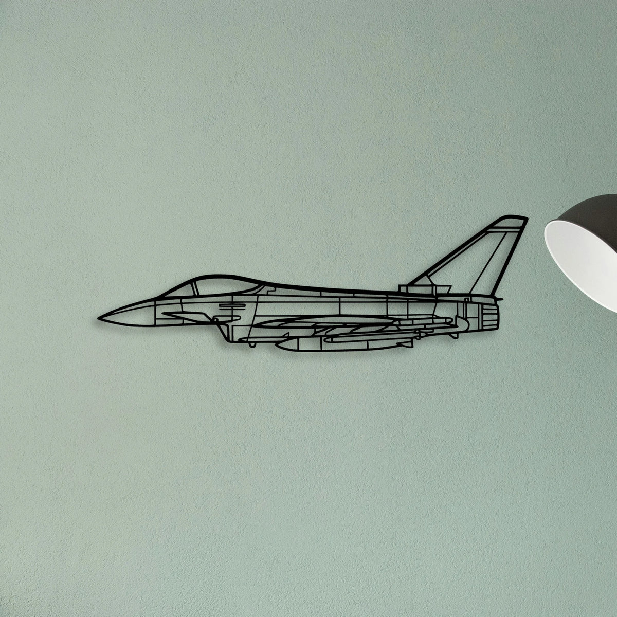 Eurofighter Typhoon Classic Aircraft Silhouette Metal Wall Art - Tinvibe