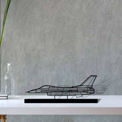 f-16c-block-50-2 Silhouette Metal Art Stand - Tinvibe